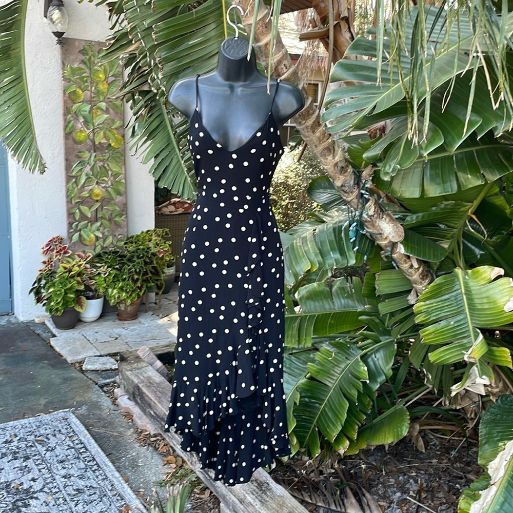Lovers and friends, polkadot, asymmetric ruffle dress